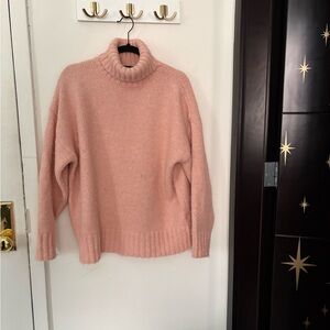 PrettyLittleThing Blush Pink Roll Neck Sweater